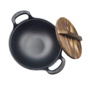 Double-handle Cast Iron Yuanbao-shaped Pot