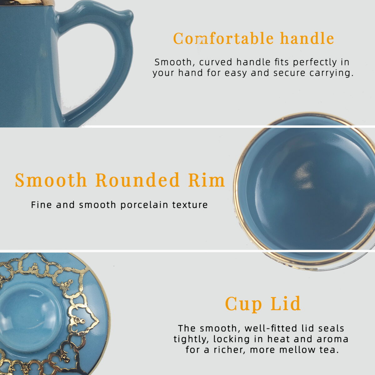 Gold-Inlaid Jade Style Ru Porcelain "Fish Playing Among Lotus" Personal Tea Cup - Image 6