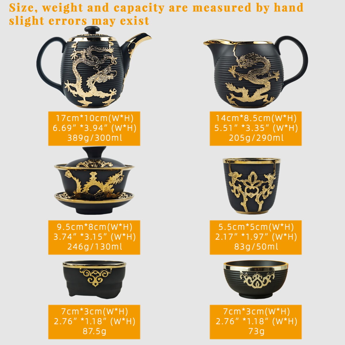 Gold-Inlaid Jade Style Zisha Purple Clay "Dragon Blesses Endless Fortune" Complete Kung Fu Tea Gift Set - Image 9