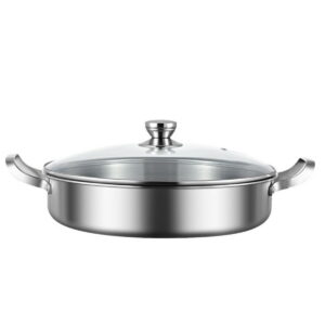 Double-Handle Stainless Steel Frying Pan
