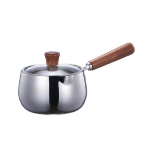 Stainless Steel Small Pot with Wooden Handle