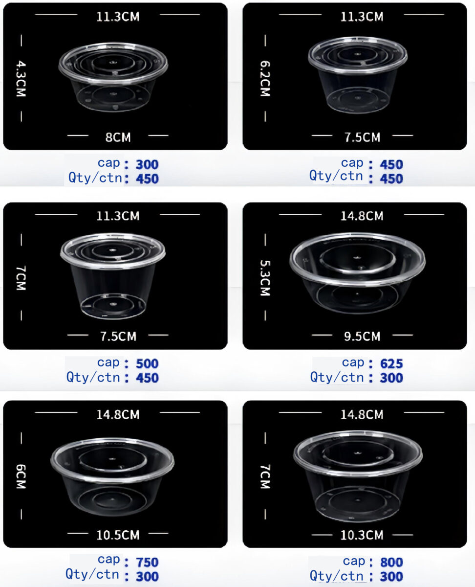 Heat-resistant material Round disposable food containers - Image 2