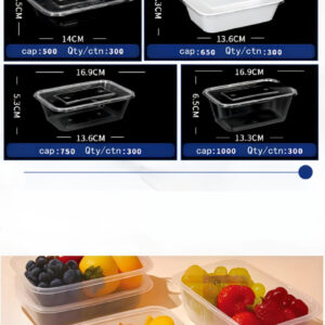 Leakproof Square Disposable Food Containers