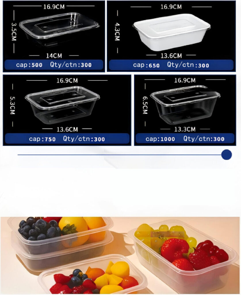 Leakproof Square Disposable Food Containers