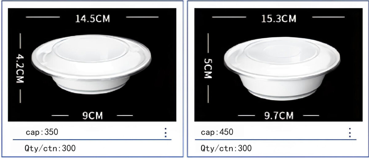 European Style Disposable Round Basin Food Box