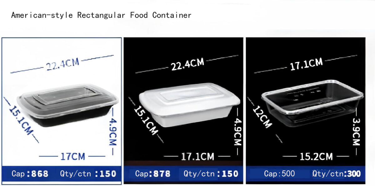 American-style Rectangular Food Container - Image 2