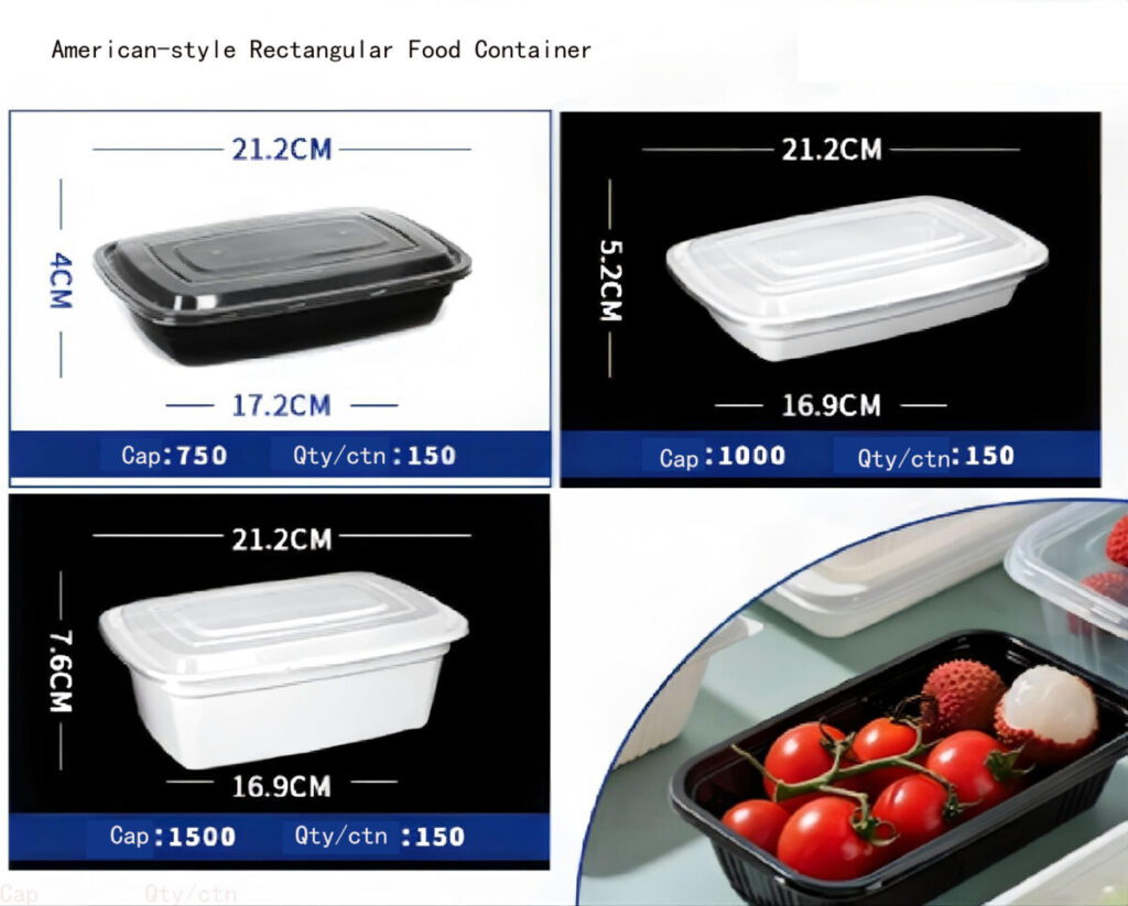 American-style Rectangular Food Container