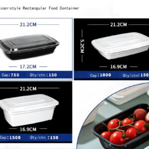 American-style Rectangular Food Container