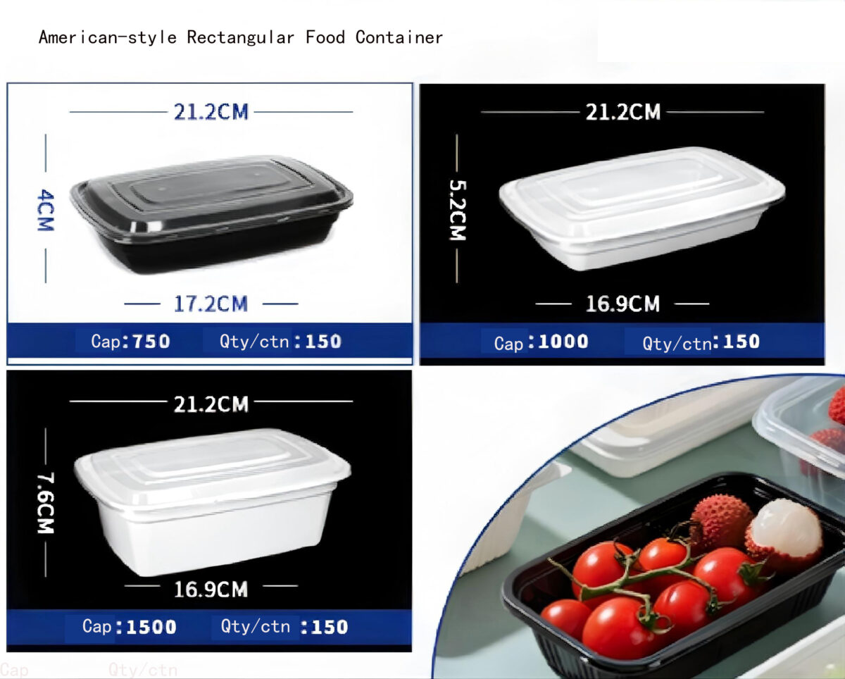 American-style Rectangular Food Container