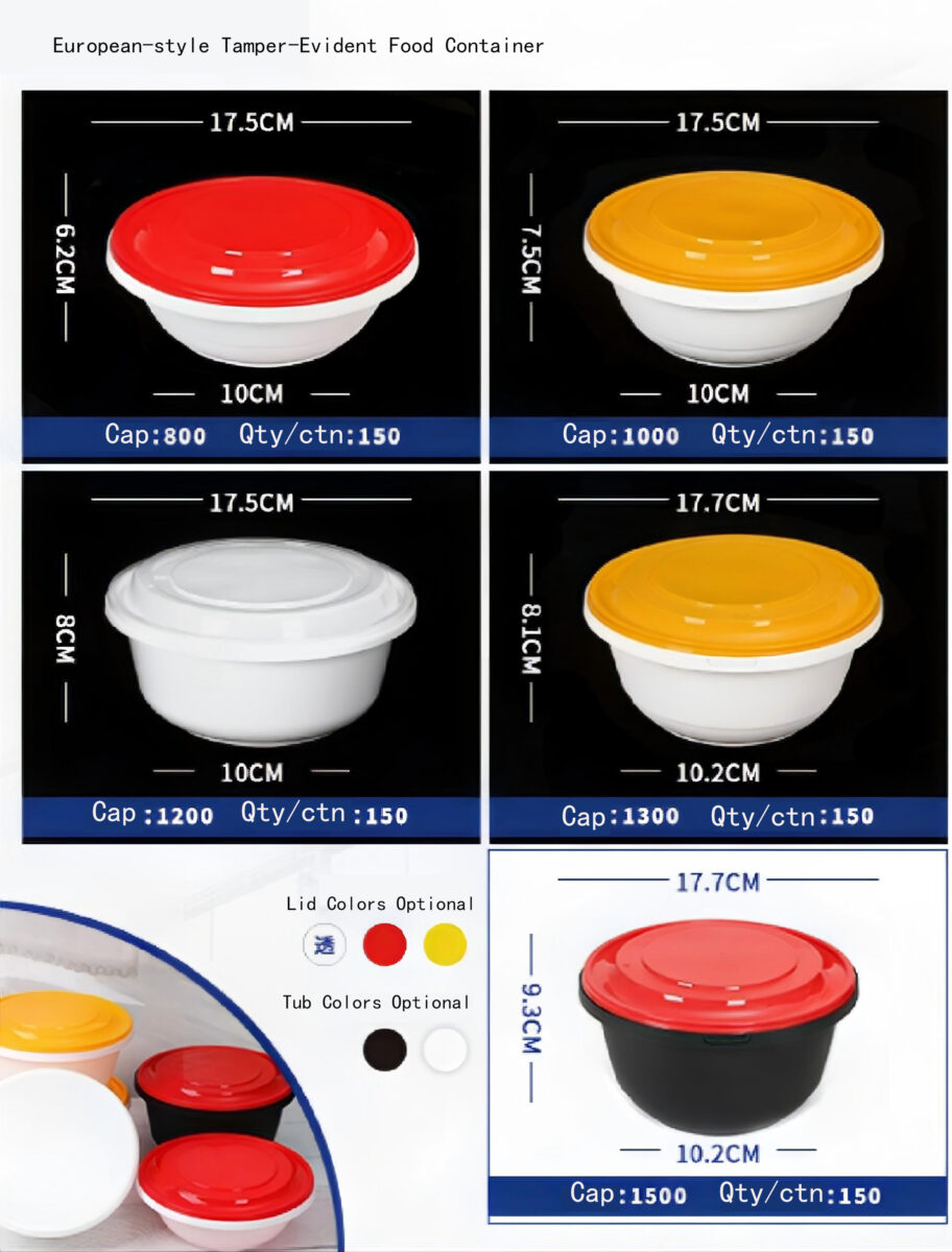 European-style Tamper-Evident Food Container