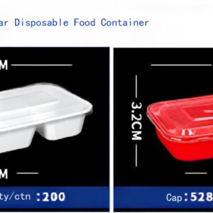 Japanese-style Rectangular Disposable Food Container