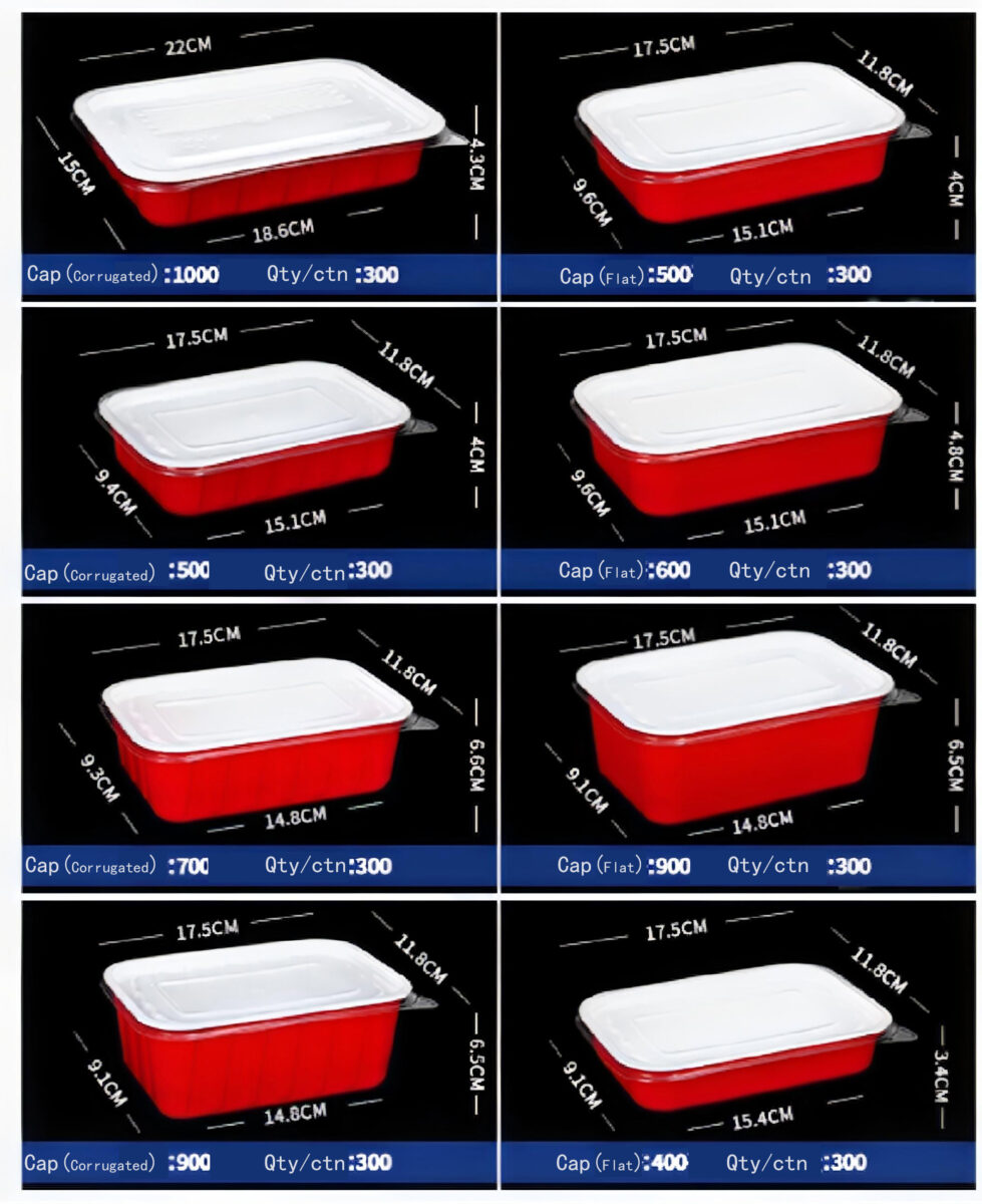 Blister Rectangular Disposable Food Container
