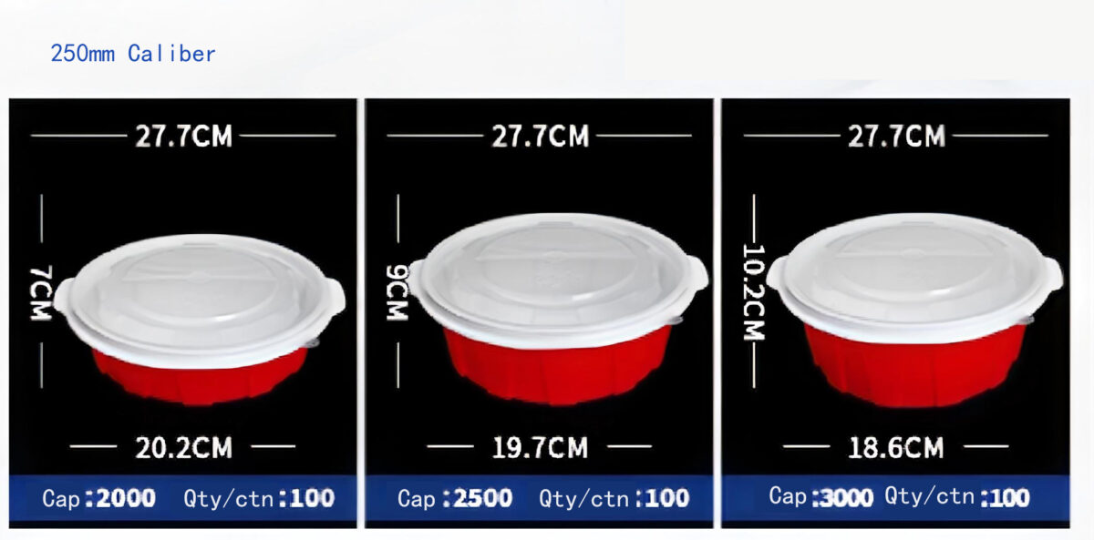 Blister Round Disposable Food Container