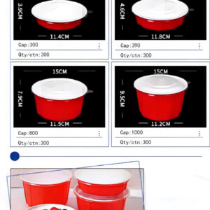Corrugated Anti-slip Round Disposable Food Container